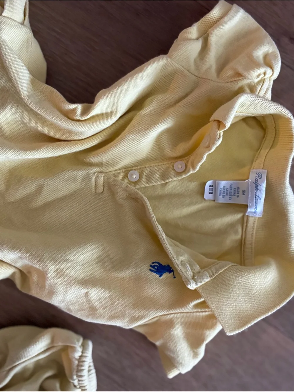 Ralph Lauren Yellow Baby Polo Dress Set